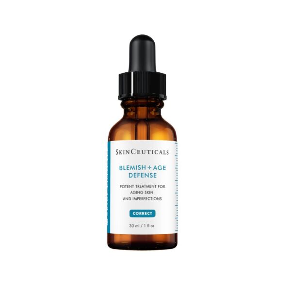 SkinCeuticals Blemish + Age Defense er et olje-fritt serum formulert for å redusere urenheter, minimere porer og bekjempe aldringstegn. Med en unik blanding av syrer er dette serumet ideelt for voksne med akneutsatt hud som også ønsker å forbedre hudens tekstur og elastisitet.