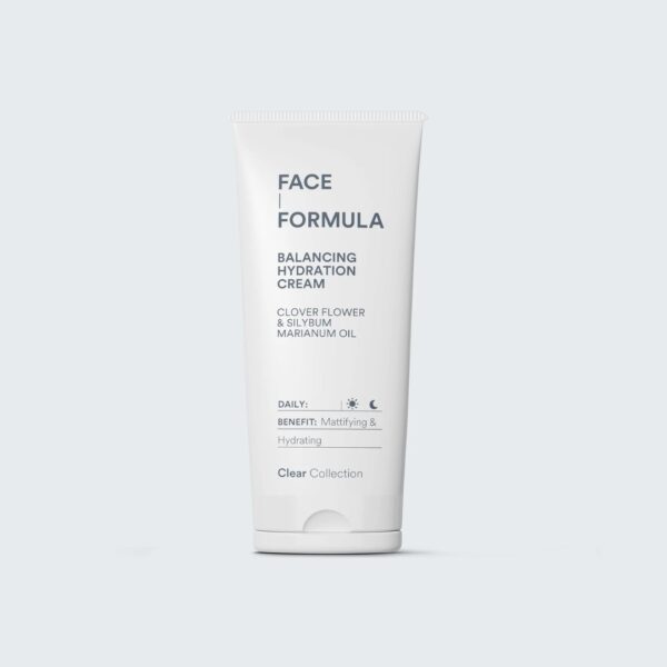 Face Formula Balancing Hydration Cream. En lett, balanserende fuktighetskrem med niacinamid, planteoljer og saccharide isomerate for fukt, styrke og jevn hudtone.