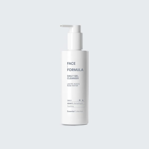 Face Formula Daily Gel Cleanser – Skånsom og fuktighetsgivende gelrens med hyaluronsyre og niacinamid, for normal til fet hud.