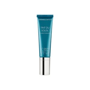"Bilde av Colorescience Tint Du Soleil SPF 30 - Deep, pakket elegant, plassert mot en ren, moderne bakgrunn for å fremheve produktets sofistikerte og beskyttende natur."
