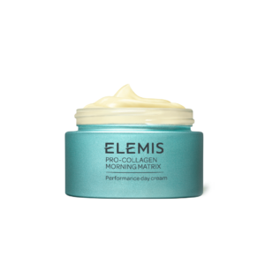 "Bilde av Elemis Pro-Collagen Morning Matrix emballasje, en luksuriøs anti-aging dagkrem for fornyet og revitalisert hud."