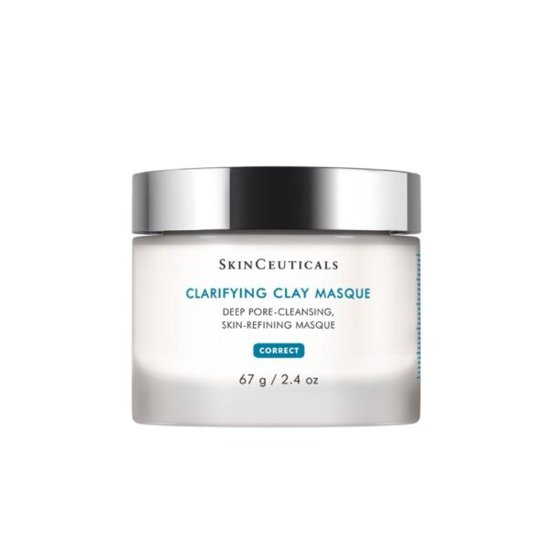 SkinCeuticals Clarifying Clay Masque leirebaserte ansiktsmasken er beriket med kaolin, bentonitt og planteekstrakter for å rense huden i dybden, absorbere overflødig talg og fjerne urenheter.
