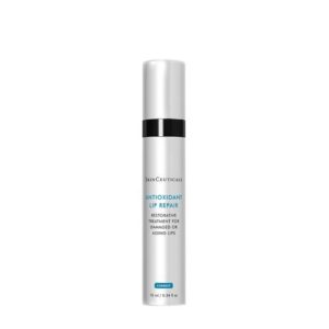 "Produktbilde av SkinCeuticals Antioxidant Lip Repair, fremviser den elegante emballasjen og kremete teksturen for effektiv leppepleie."